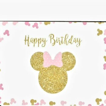 רקע מיני מאוס Happy Birthday דגם 0303819726